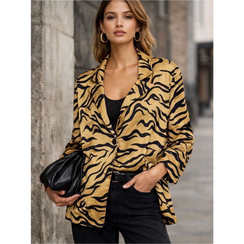 Scotch and Soda Amsterdam animal print blazer jacket XS